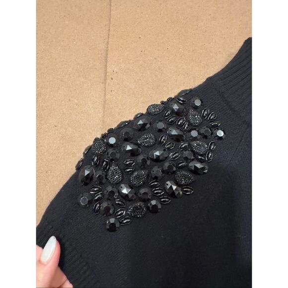 Autumn Cashmere Embellished Shoulder Cashmere Mini Dress - Picture 3 of 8